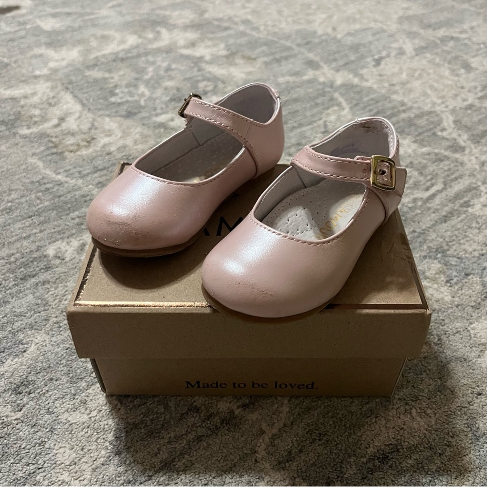 L'Amour Rebecca Special Occasion Flat Pink Shimmer